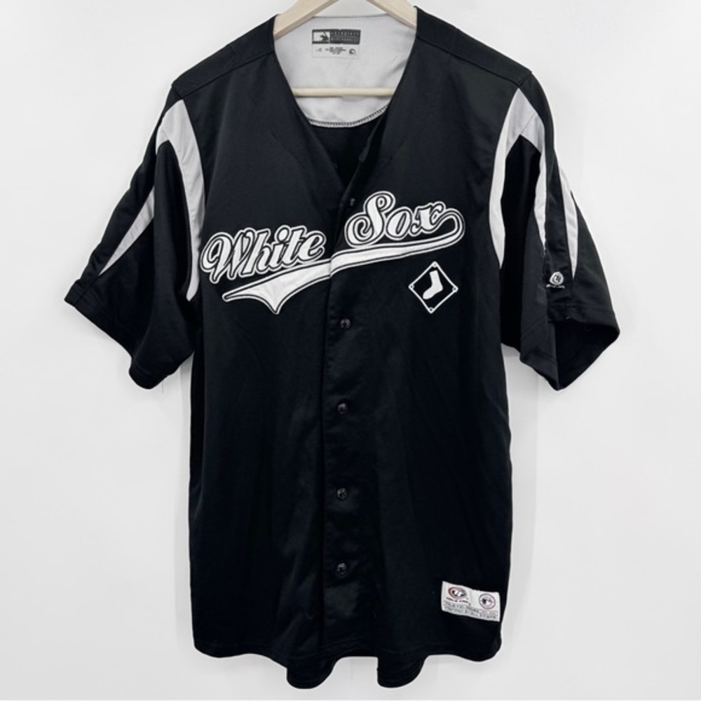 Genuine‎ Merchandise Chicago White Sox Dynasty Jersey Embroidered Black Sz Large